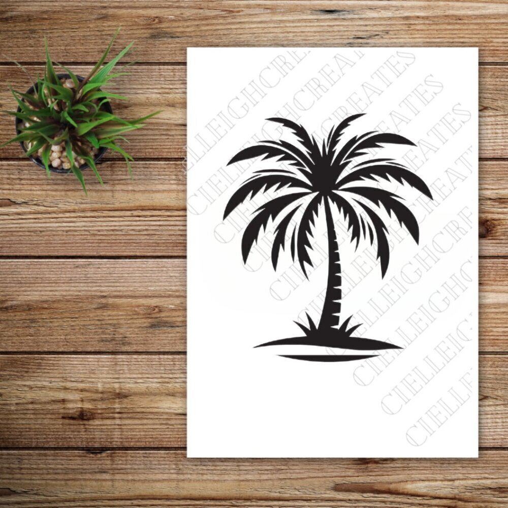*2 for $20* single palm tree vinyl decal Sticker Handcrafted